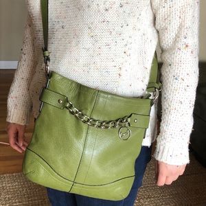 Coach | Olive Green Leather Bag